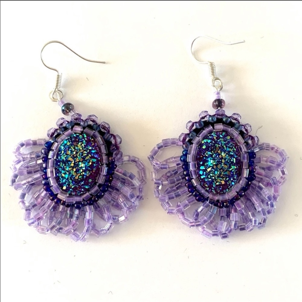 Super Cute Artisan hand beaded earrings